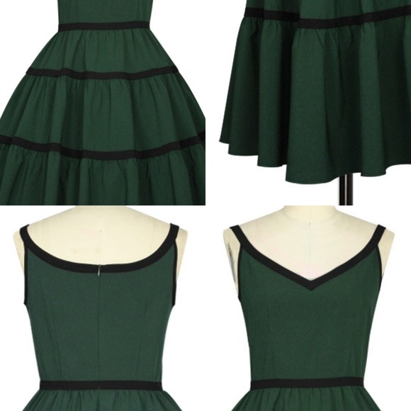 Sleeveless Pin Up Clothing 1950s Pocket Dress - Picture 4 of 6